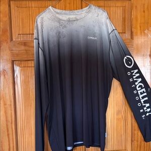 Magellan Outdoors Ombre Black and Gray Performance Shirt